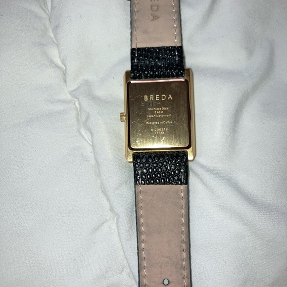 Women’s Black-Leather BREDA Watch - Picture 3 of 4
